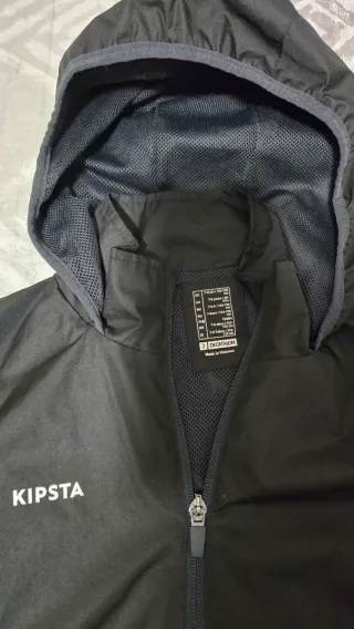 Chubasquero Cortavientos Kipsta Negro Talla M