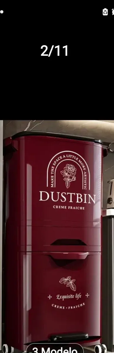 Pattumiera tripla da 44 litri con ruote