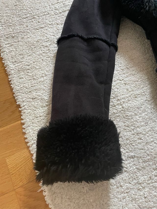 Abrigo largo negro mujer