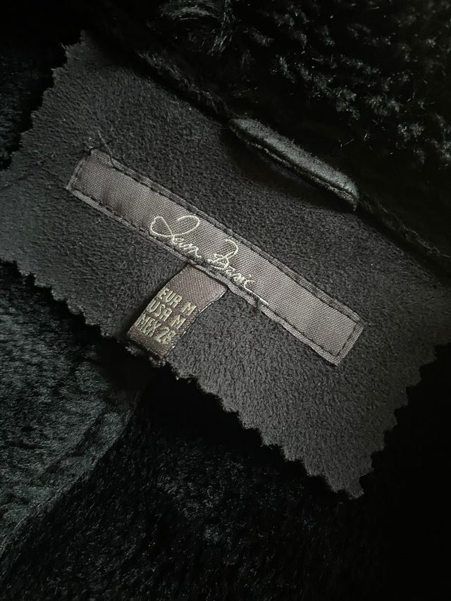 Abrigo largo negro mujer