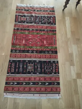 Tappeto Kilim vintage anni '50 lana fatto a mano