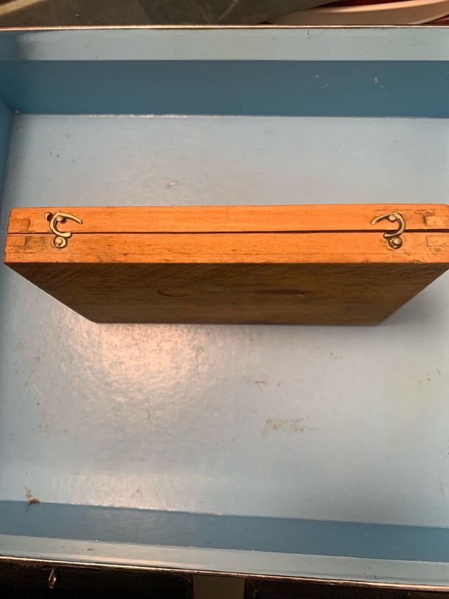 Caja de compases de metal años 50