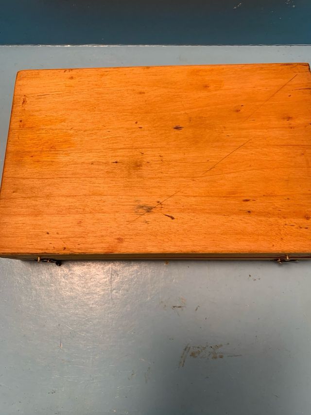 Caja de compases de metal años 50