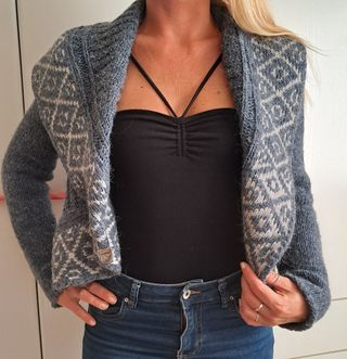 Maglione vintage grigio lana