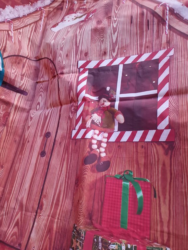 Fotocoll Navideño Casita Dulces Calidad  222 x 150