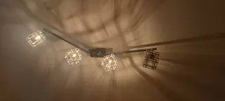 Lampadario moderno metallo e applique coordinato