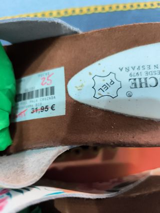 Sandalias P. LUCHE verano floreadas talla 38