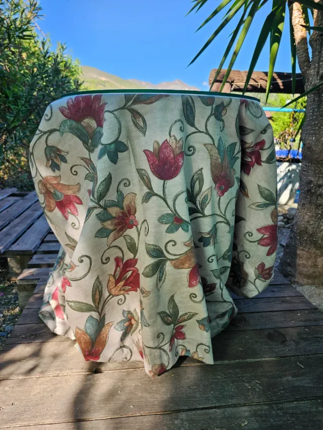 Mesa redonda y cristal 48cm diámetro