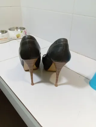 Zapatos de piel gris marengo