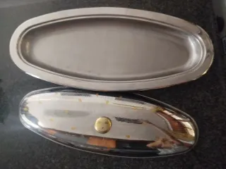 Vassoi vintage da portata in acciaio