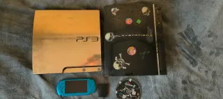 Console PS3 Fat + PS3 Gold + PSP Blue + GT5