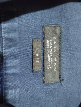 Camisa de estilo vaquero azul de Zara de chico