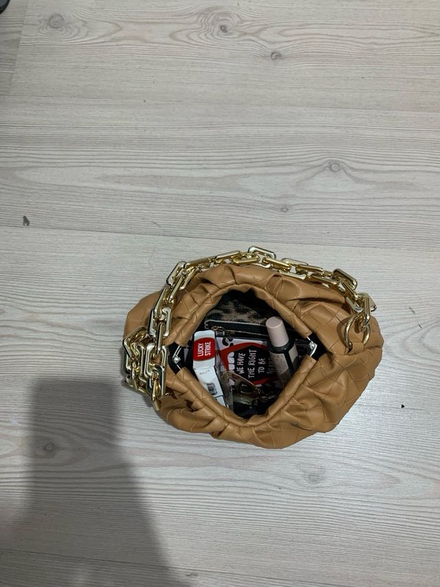 Bolso cadena extraíble marrón