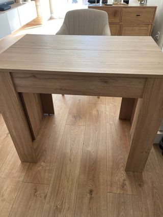 Tavolo da pranzo allungabile in rovere + 2 sedie