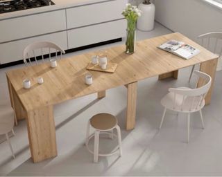 Tavolo da pranzo allungabile in rovere + 2 sedie