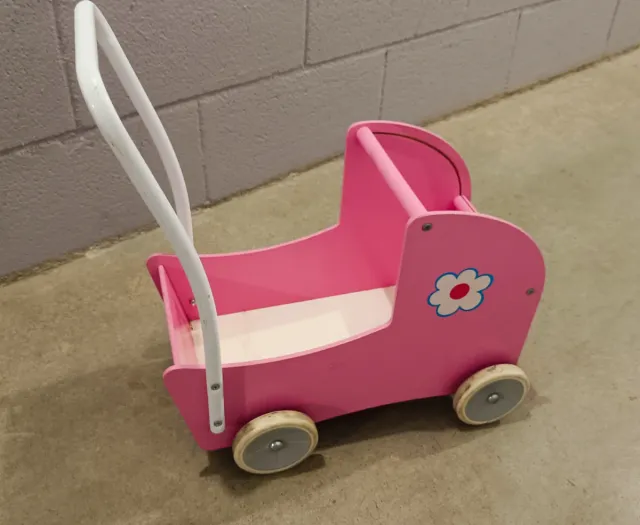 Carrito de madera para muñecas/Andador.
