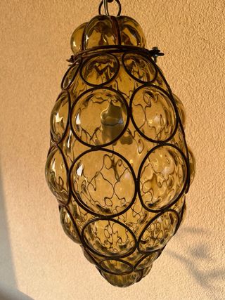 Lampada Veneziana Vetro soffiato e Metallo