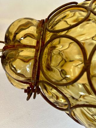 Lampada Veneziana Vetro soffiato e Metallo