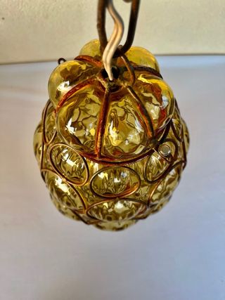 Lampada Veneziana Vetro soffiato e Metallo