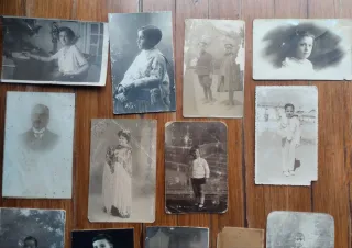 Lote de fotografías antiguas con daños