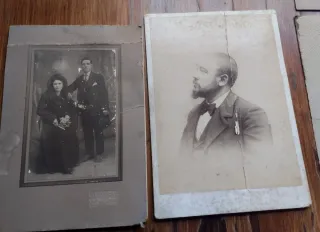 Lote de fotografías antiguas con daños