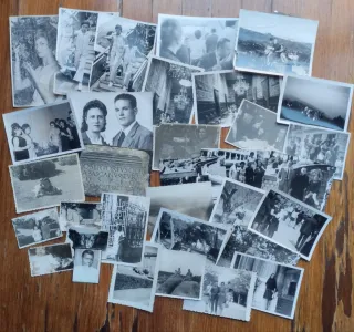 Lote de fotografías antiguas con daños