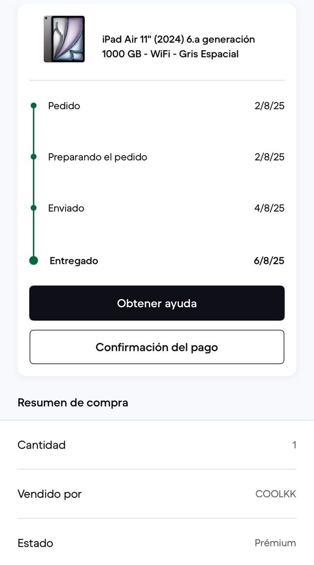 iPad Air 11” (2024) 6.ª generación — 1 TB WiFi G