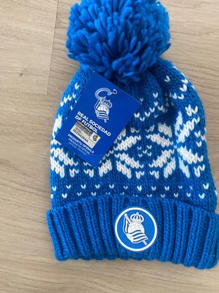 Gorro Real Sociedad Azul y Blanco