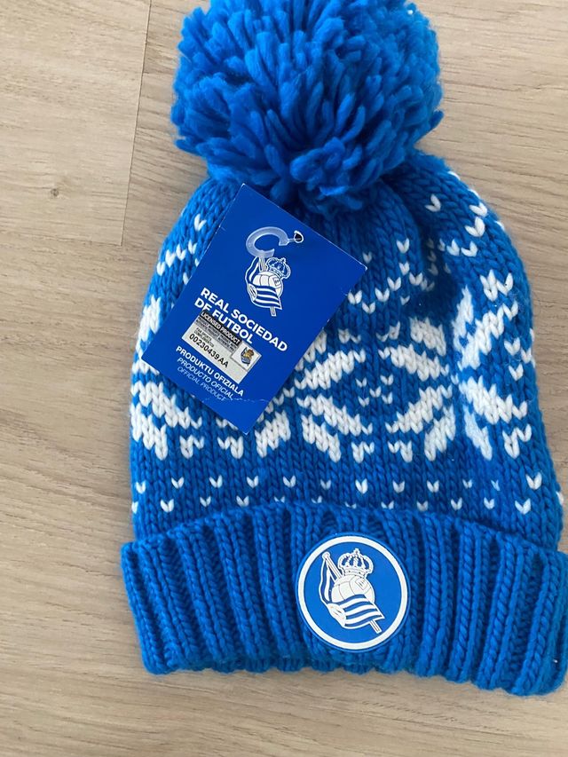Gorro Real Sociedad Azul y Blanco
