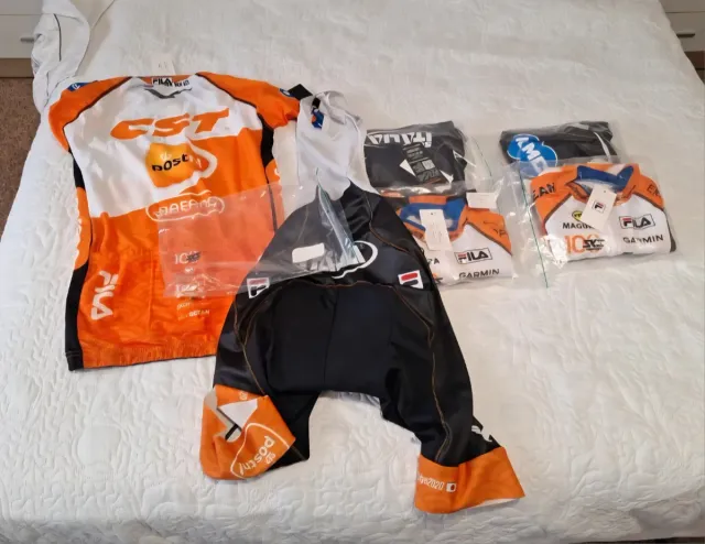 Lote 3 Conjuntos Ciclismo Fila Orange