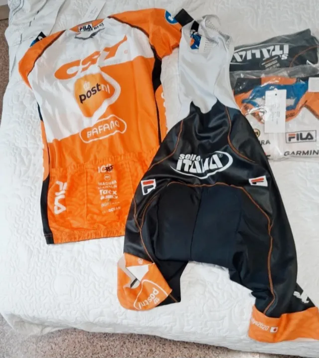 Lote 3 Conjuntos Ciclismo Fila Orange