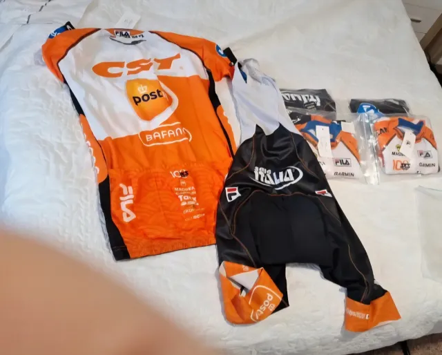 Lote 3 Conjuntos Ciclismo Fila Orange