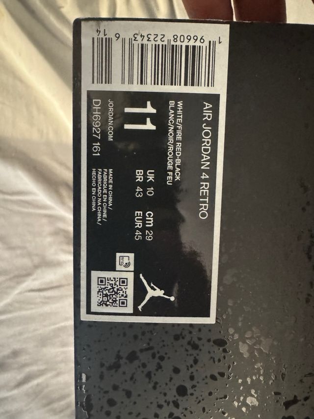 Jordan 4 Retro Blanco Rojo