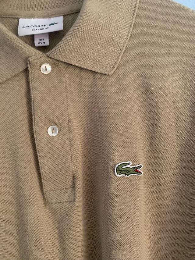Polo Lacoste Beige Talla M