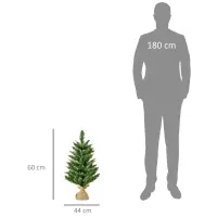 Árbol Navidad HOMCOM 60cm Mini Realista