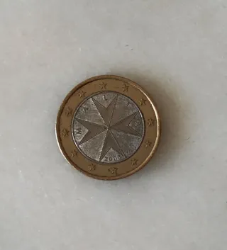 Moneda 1 Euro Malta 2008 Cruz Malta
