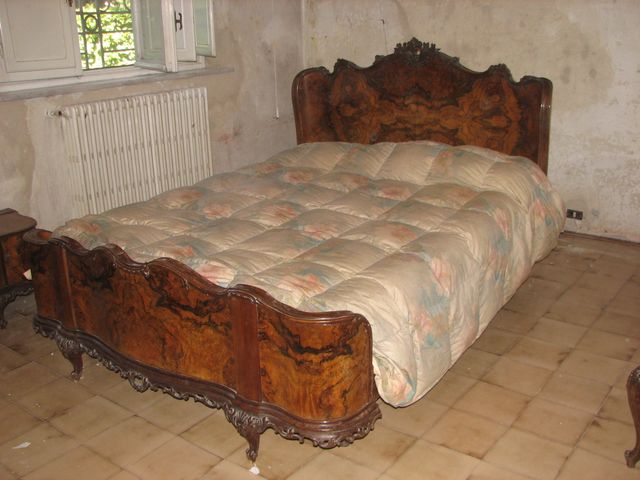 Letto Matrimoniale Radica Noce