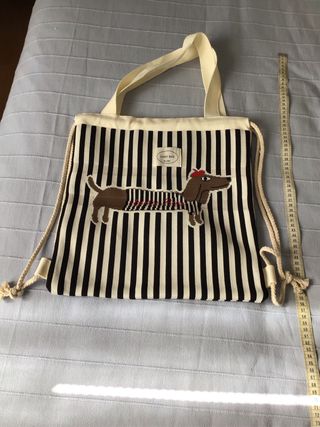 Bolso Mochila Perro Rayas