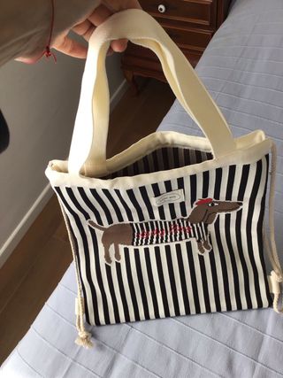 Bolso Mochila Perro Rayas