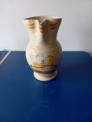 Brocca in terracotta decorata 28 cm