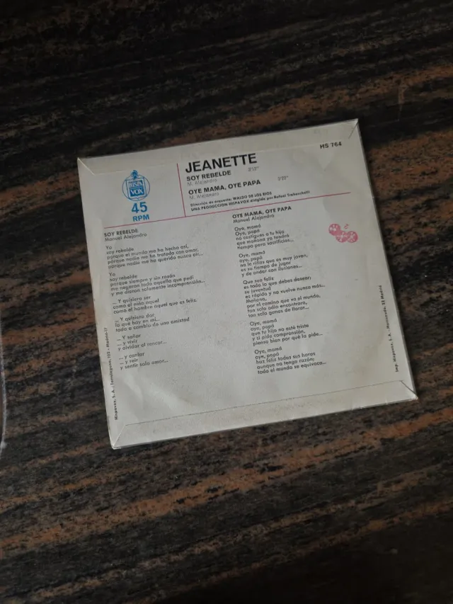 Jeanette Soy Rebelde Oye Mama Oye Papa Disco