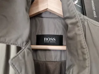 Gabardina Hugo Boss Beige Talla L Color Gris Beige