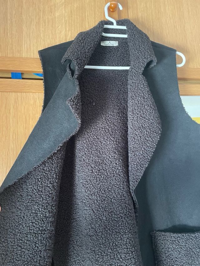 Chaleco borreguito negro talla única