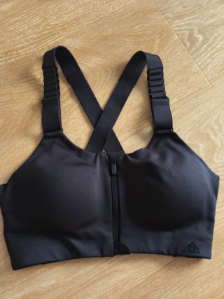 Sujetador deportivo Adidas negro cremallera