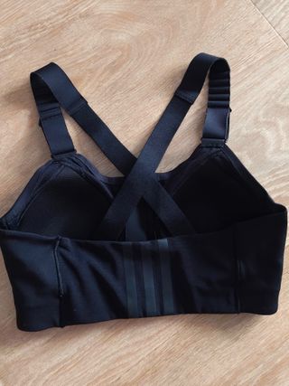 Sujetador deportivo Adidas negro cremallera