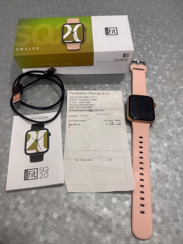 Smartwatch Energy Fit SQ20 AMOLED Oro Rosa