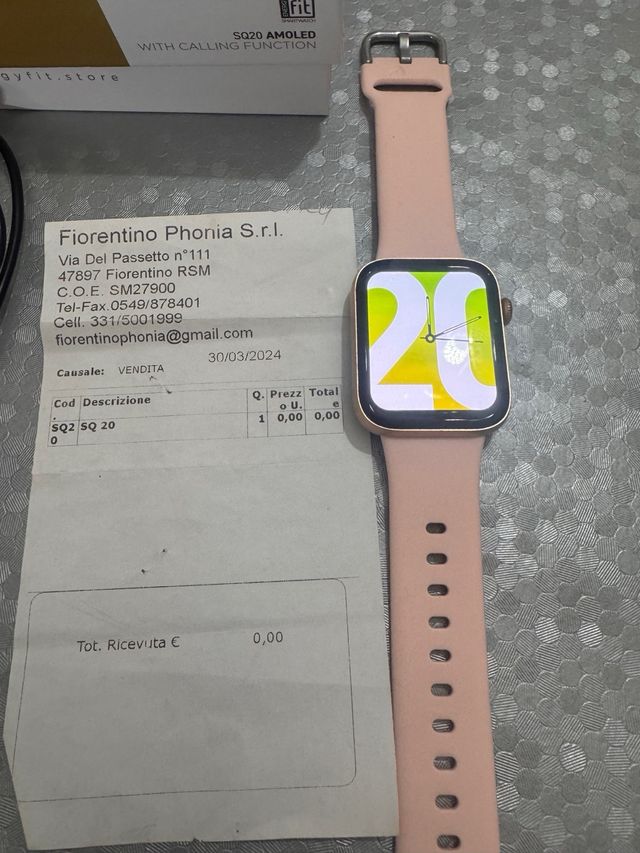 Smartwatch Energy Fit SQ20 AMOLED Oro Rosa