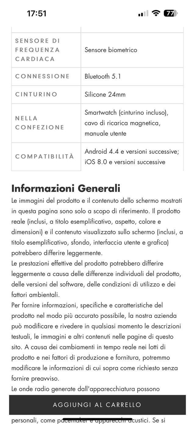 Smartwatch Energy Fit SQ20 AMOLED Oro Rosa