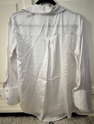 Camisa Zara Satén Blanca Talla XS