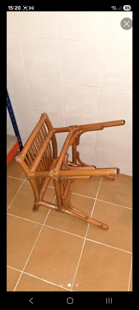 Banqueta de Bambú y Ratán